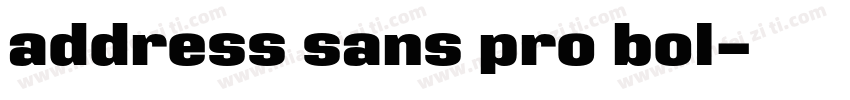 address sans pro bol字体转换